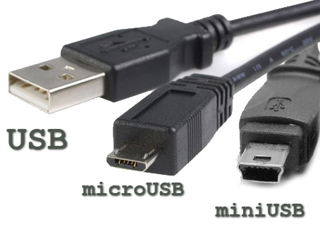 Подберите USB-кабель для своего планшета miniUSB или MicroUSB